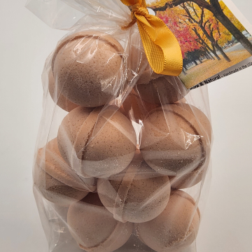 14 bath bombs 1 oz each (Autumn Magic) gift bag bath fizzies, a calming and soothing scent - great for dry skin