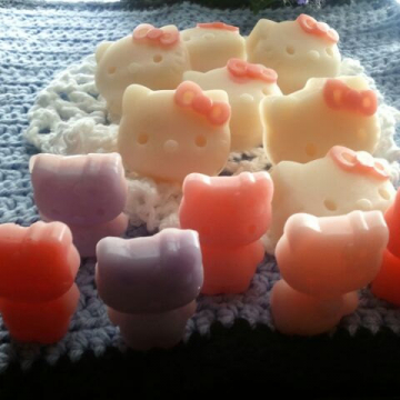 10 Handmade Gift Soaps Kitty soaps 1/2 oz each ultra-rich Shea and Cocoa butter goats milk