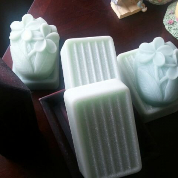Handmade Gift Soaps Issey Miyake Plumeria Flower ultra-rich Shea and Cocoa butter goats milk, 4 oz each Handmade Gift Soaps Issey Miyake Plumeria Flower ultra-rich Shea and Cocoa butter goats milk, 4 oz each