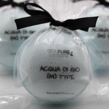 3 XL Acqua di Gio (Armani type) bath fizzies with shea and cocoa butter, relax while you moisturize your skin