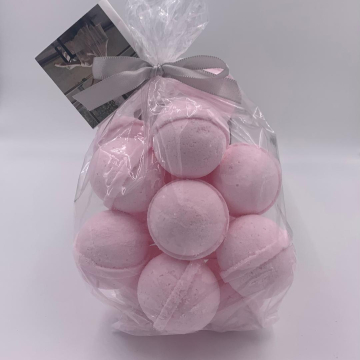 14 bath bombs in Amazing Grace (Philosophy Type) fragrance, gift bag bath fizzies, great for dry skin with shea, cocoa, 7 ultra rich oils