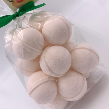 14 bath bombs in Orange Dreamsicle fragrance, gift bag bath fizzies, great for dry skin, shea, cocoa, 7 ultra rich oils