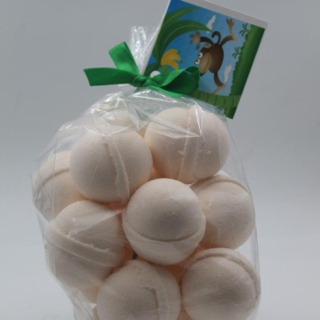 14 bath bombs in Monkey Farts fragrance with Shea, Mango and Cocoa butter, gift bag bath fizzies, great for kids...and adults too